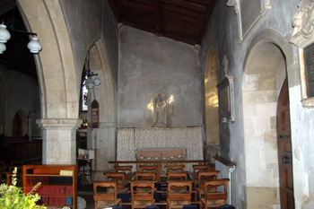 The south aisle looking east January 2011